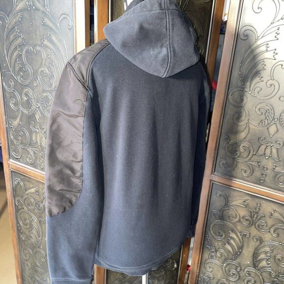 Calvin Klein 1/4 Zip Black Hooded Pull Over Sweater Women's Size S - Picture 3 of 6